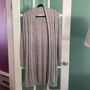 Max Studio Long Cardigan, Beige, Medium